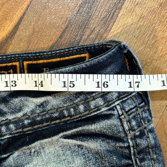 Rock Revival Dark Blue Denim with Silver Button 3" Short - Picture 13 of 14